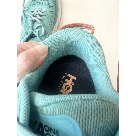 Hoka One One Women's Sneakers in Teal and White - Picture 9 of 14